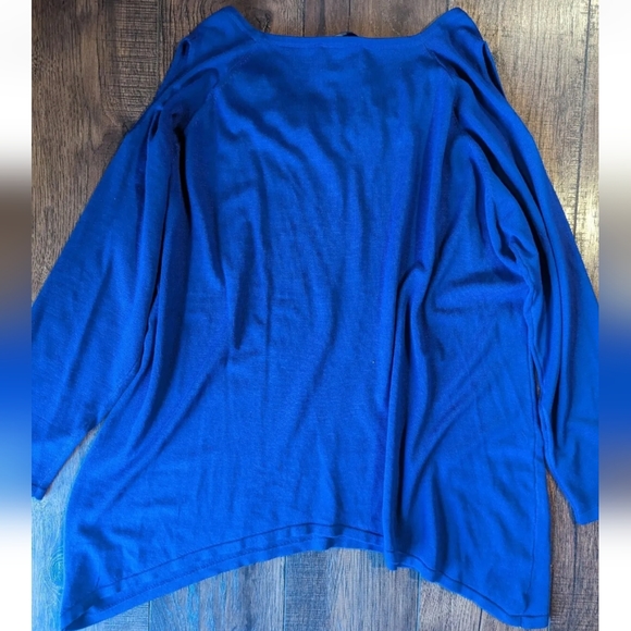 Ashley Stewart Size 26 Jewel Embellishment Violet Purple Cold Shoulder Tunic NWT - Picture 14 of 16